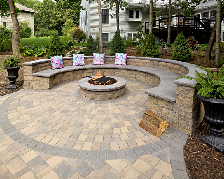 Fire Pit Seating Wall Lawn Masters