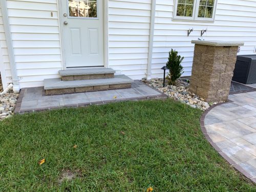 Hardscaping - Back Porch Steps 1