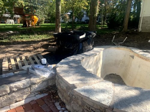 Landscaping - Backyard Water Feature Basin