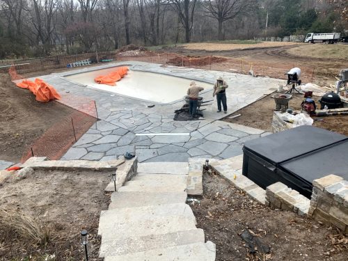 Hardscaping - Flagstone Pool Deck 2