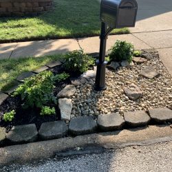 Hardscaping - Mailbox Flower Bed 1