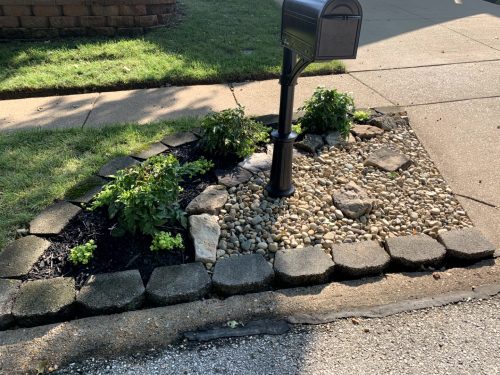 Hardscaping - Mailbox Flower Bed 1